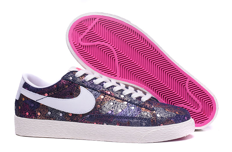 New Women Nike Blazer Low Purple White - Click Image to Close